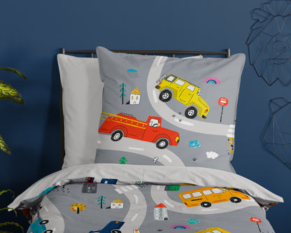 Kinderdekbedovertrek Pure microvezel Voyage - Duitsland 135x200 + 1* 80x80 cm
