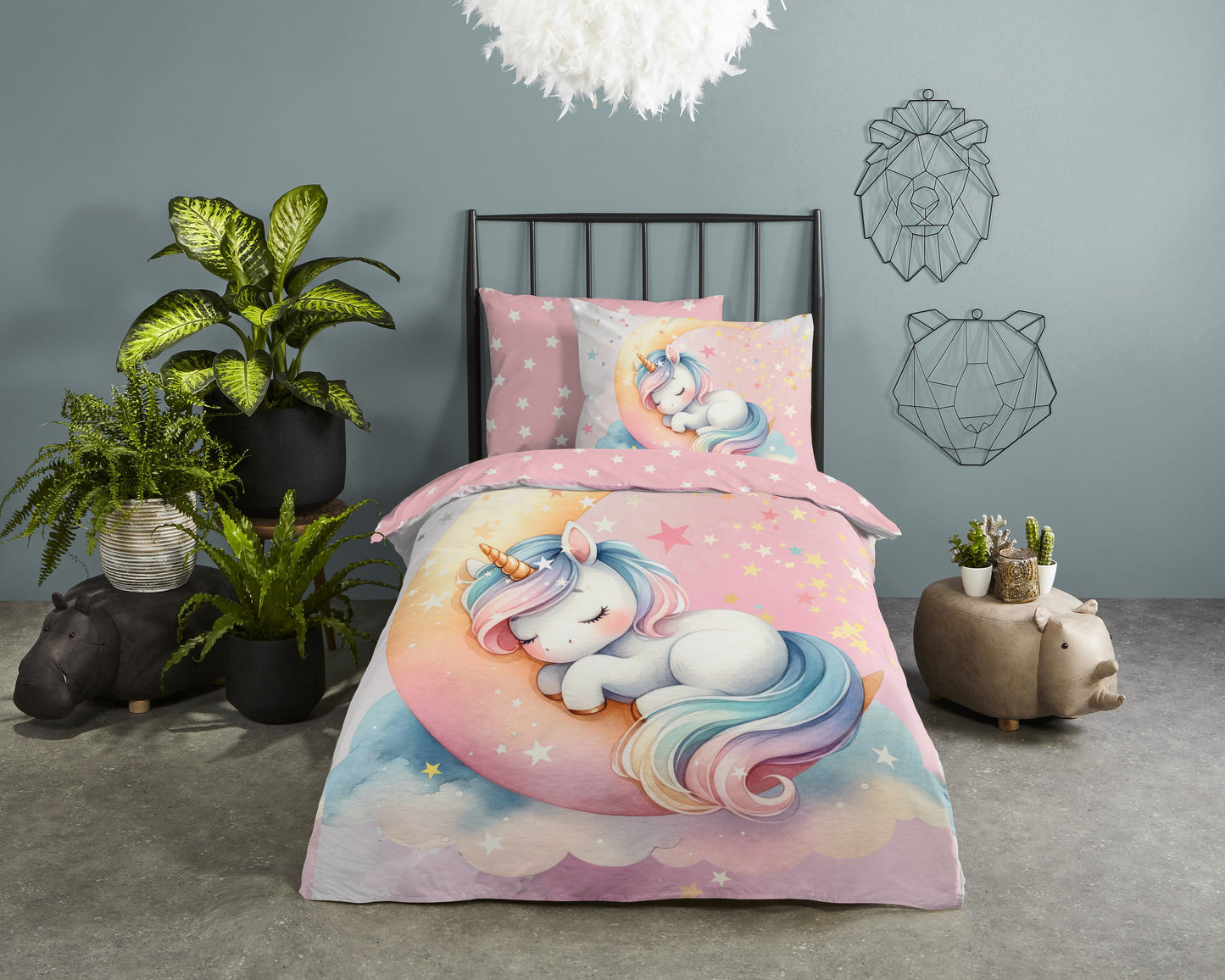 Kinderdekbedovertrek Good Morning Molly - 1 persoons 140Ã—200/220 cm