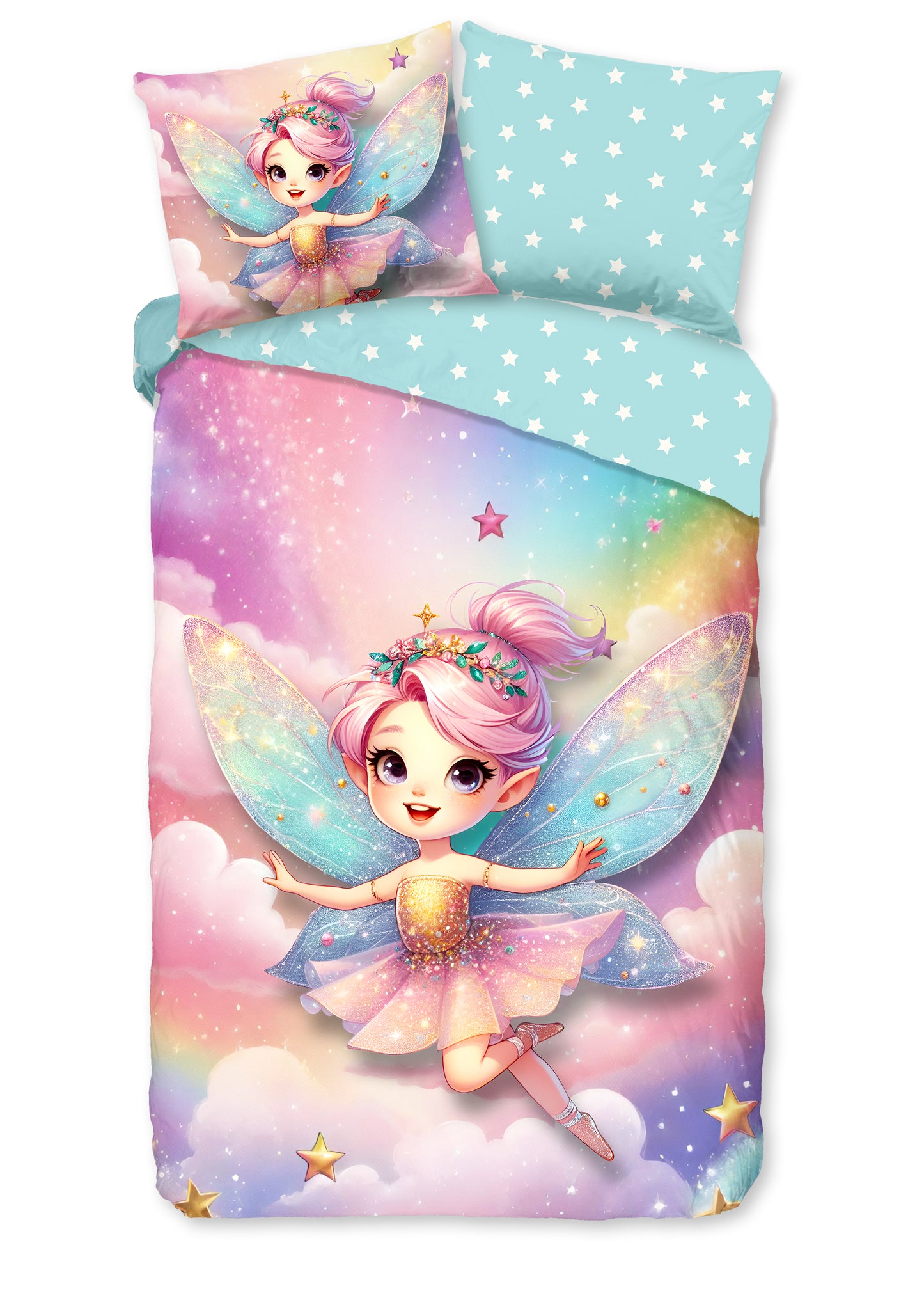 Kinderdekbedovertrek Good Morning Twinkle - 1 persoons 140Ã—200/220 cm