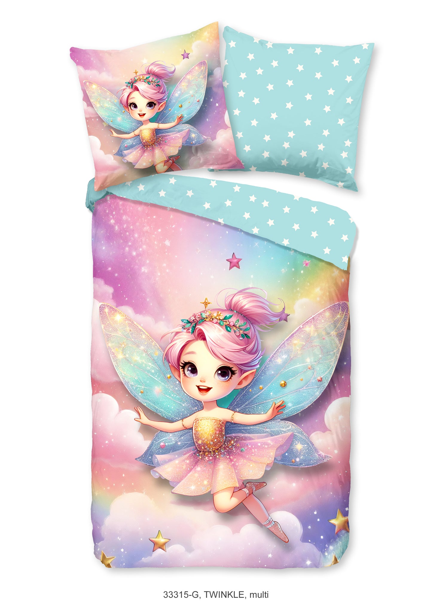 Kinderdekbedovertrek Good Morning Twinkle - Duitsland 135x200 + 1* 80x80 cm