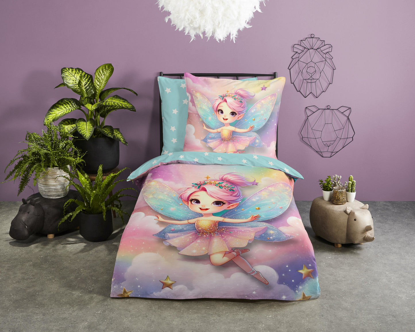 Kinderdekbedovertrek Good Morning Twinkle - Duitsland 135x200 + 1* 80x80 cm