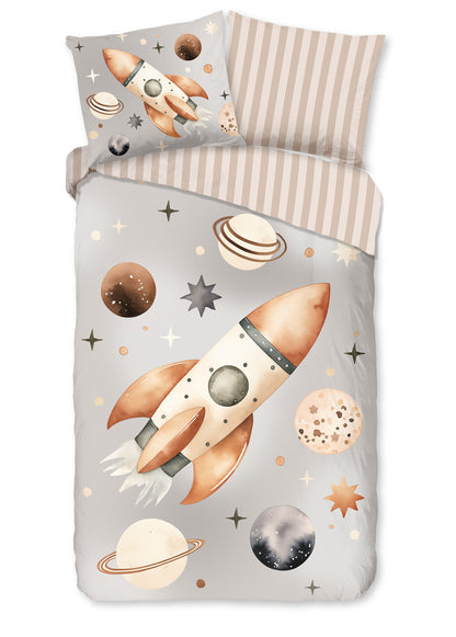 Kinderdekbedovertrek Good Morning Explore - 1 persoons 140Ã—200/220 cm