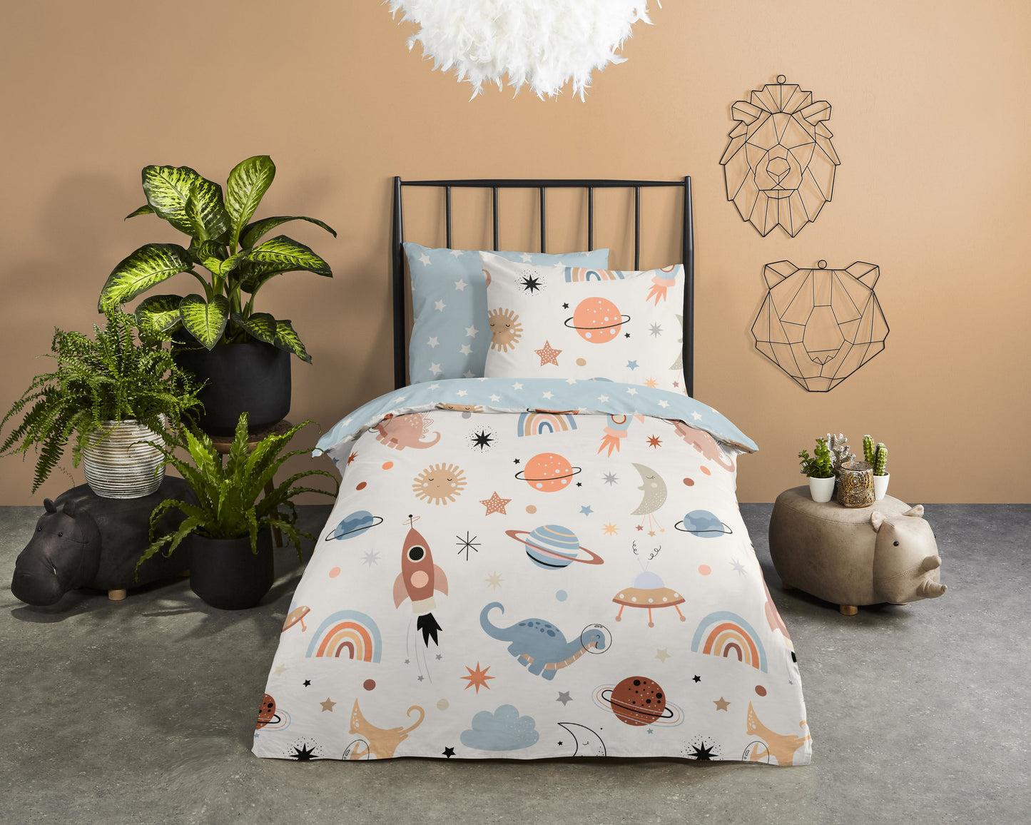 Kinderdekbedovertrek Good Morning Eclips - 1 persoons 140Ã—200/220 cm