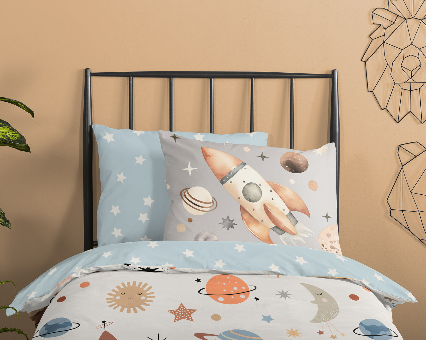 Kinderdekbedovertrek Good Morning Eclips - 1 persoons 140Ã—200/220 cm