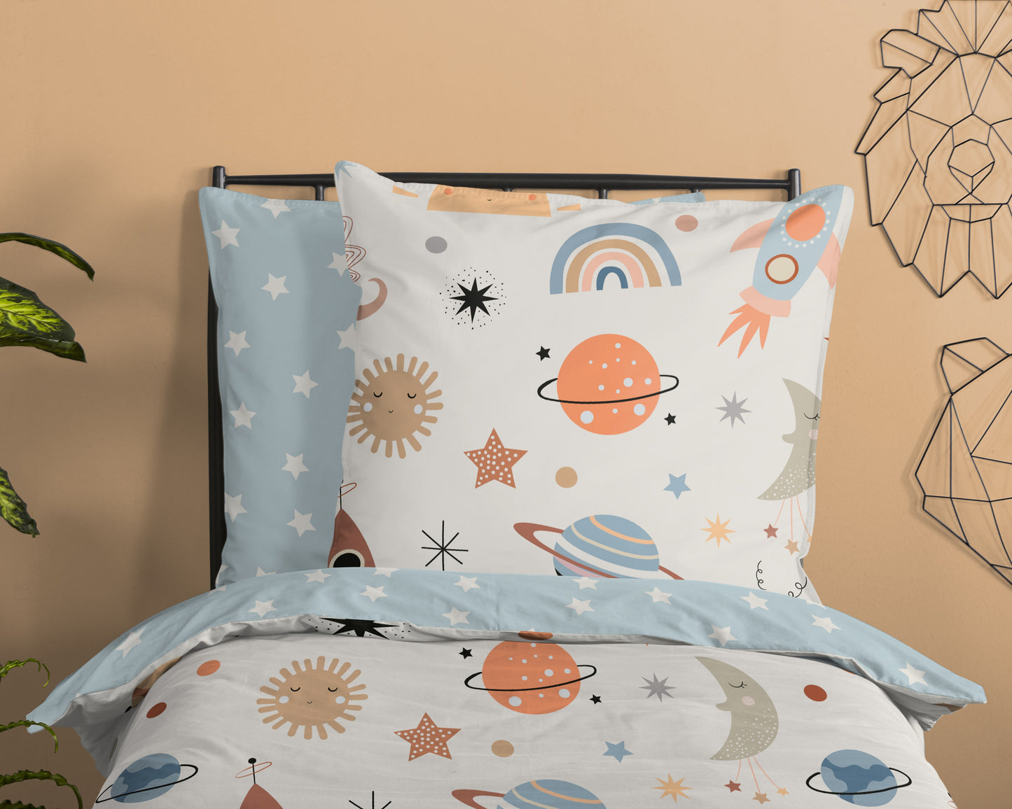 Kinderdekbedovertrek Good Morning Eclips - Duitsland 135x200 + 1* 80x80 cm