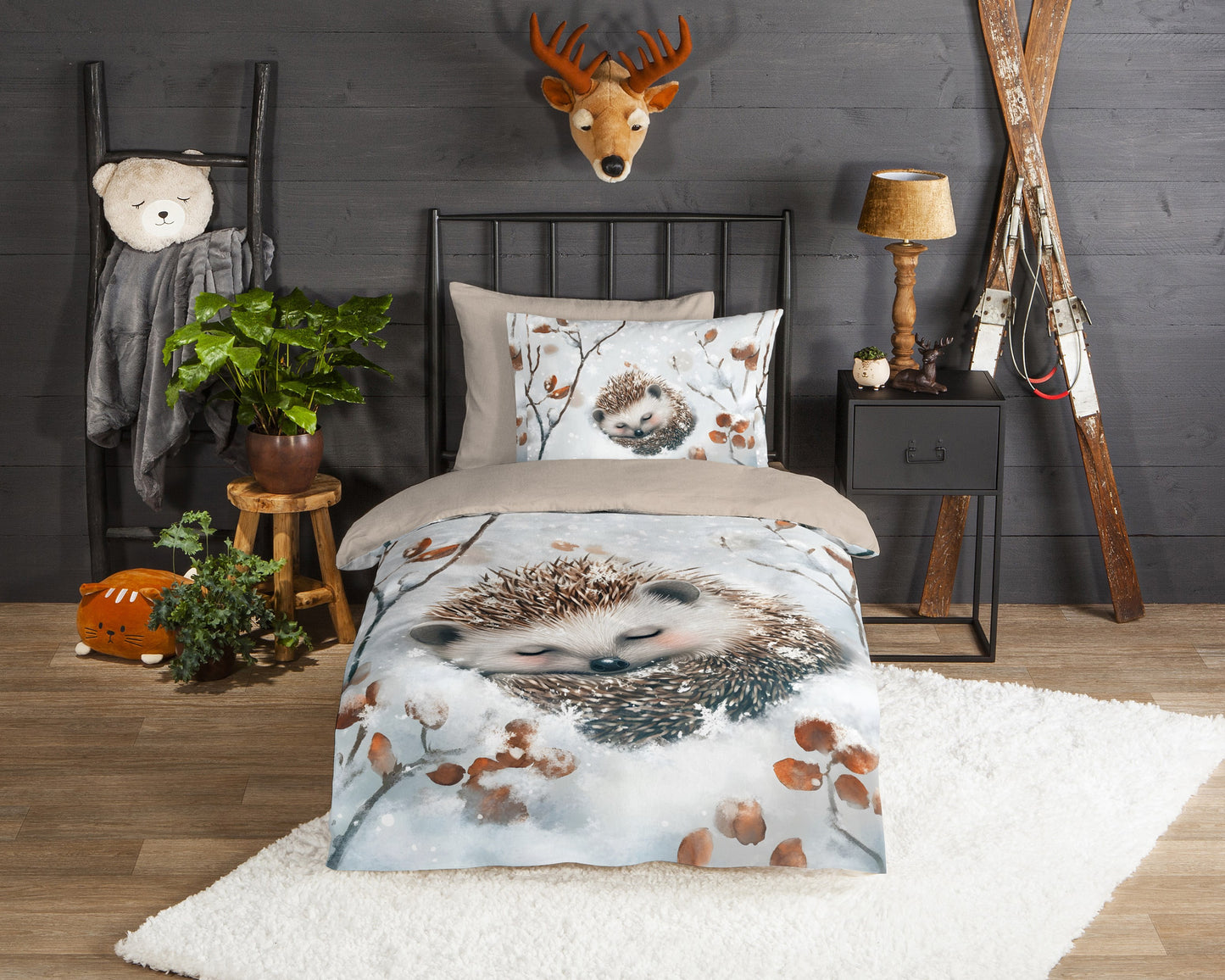 Kinderdekbedovertrek Good Morning Flanel Jussi - 1 persoons 140Ã—200/220 cm