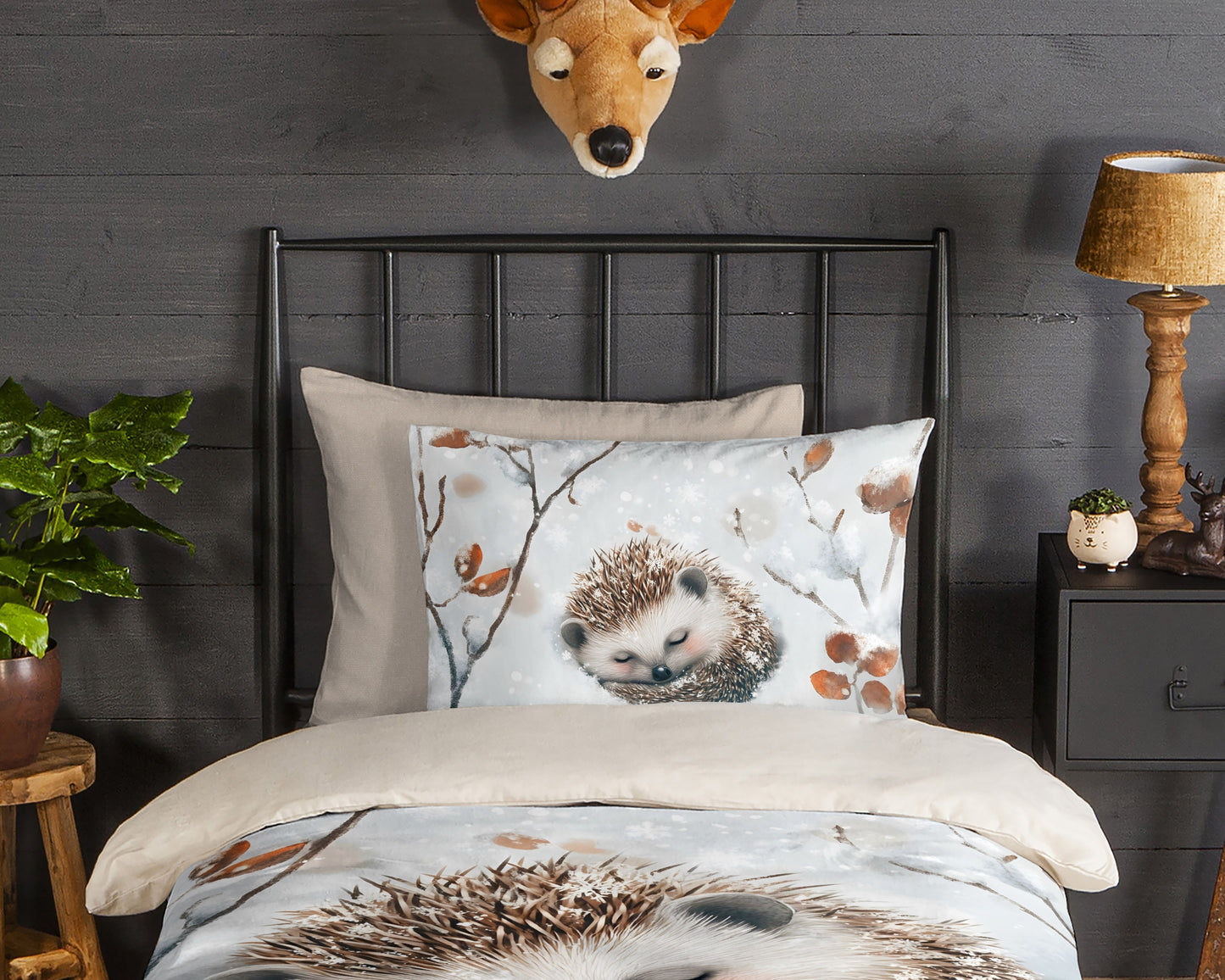 Kinderdekbedovertrek Good Morning Flanel Jussi - 1 persoons 140Ã—200/220 cm