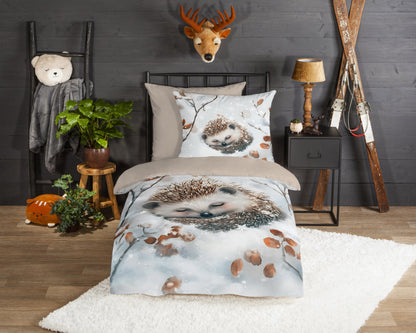 Kinderdekbedovertrek Good Morning Flanel Jussi - Duitsland 135x200 + 1* 80x80 cm