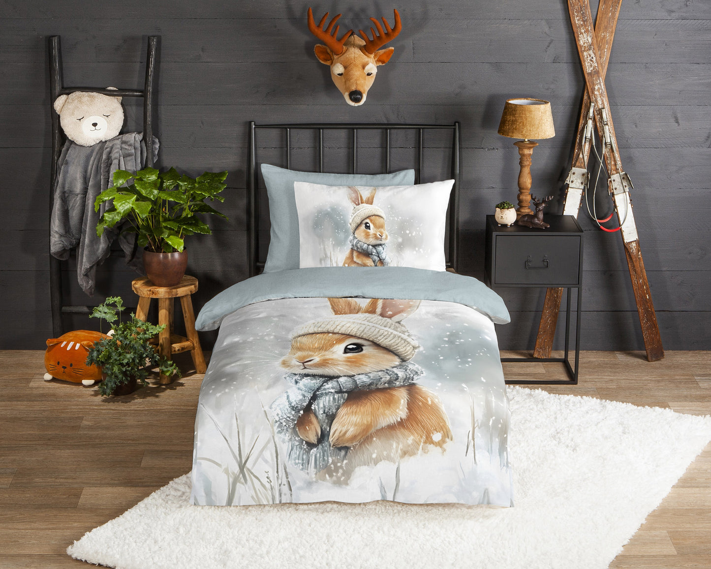 Kinderdekbedovertrek Good Morning Flanel Idun - 1 persoons 140Ã—200/220 cm