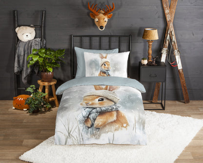 Kinderdekbedovertrek Good Morning Flanel Idun - 1 persoons 140Ã—200/220 cm