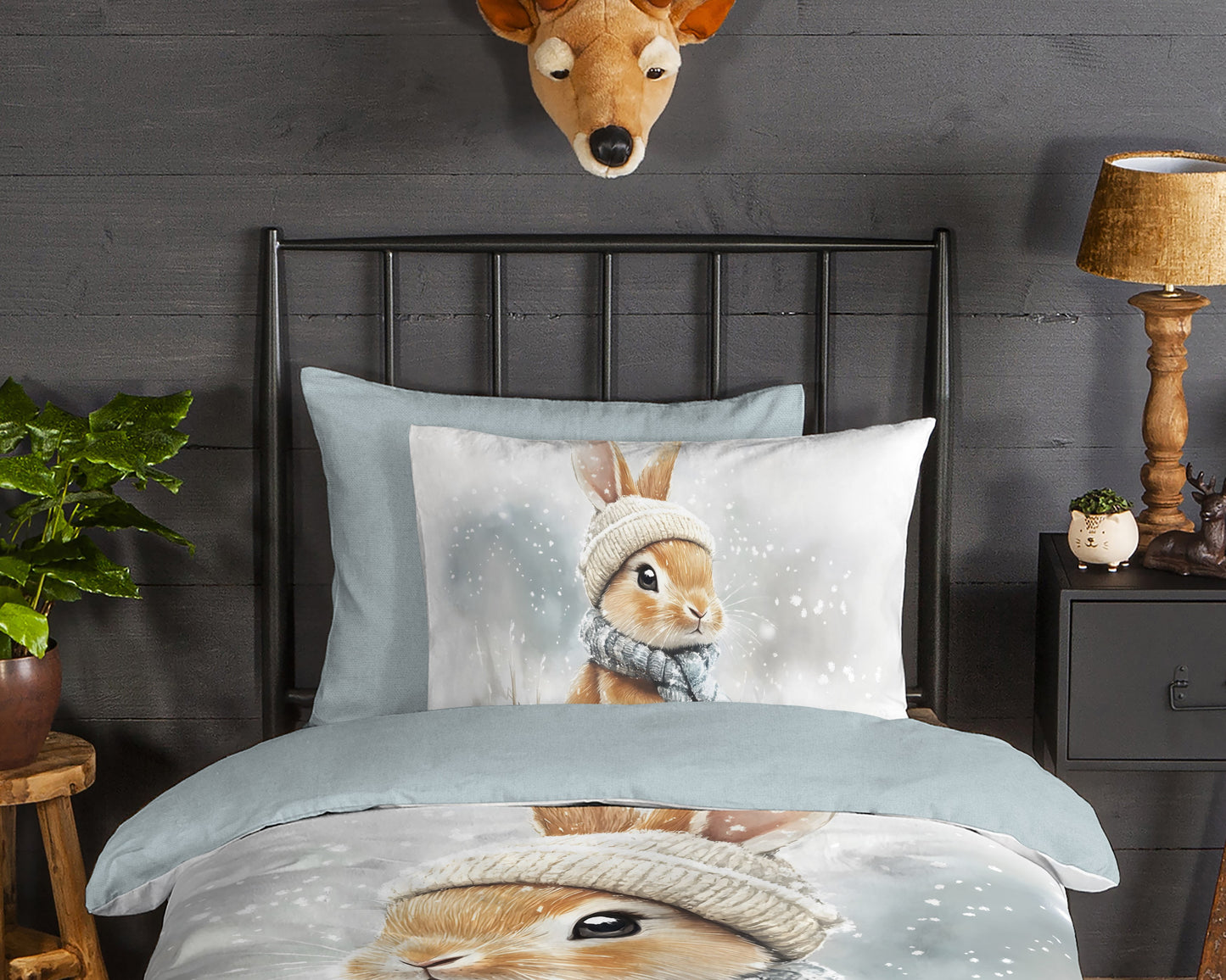 Kinderdekbedovertrek Good Morning Flanel Idun - 1 persoons 140Ã—200/220 cm