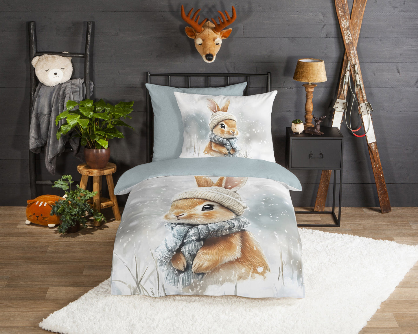 Kinderdekbedovertrek Good Morning Flanel Idun - Duitsland 135x200 + 1* 80x80 cm