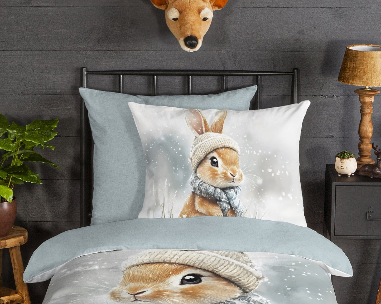 Kinderdekbedovertrek Good Morning Flanel Idun - Duitsland 135x200 + 1* 80x80 cm