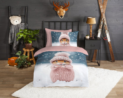 Kinderdekbedovertrek Good Morning Flanel Sofia - 1 persoons 140Ã—200/220 cm