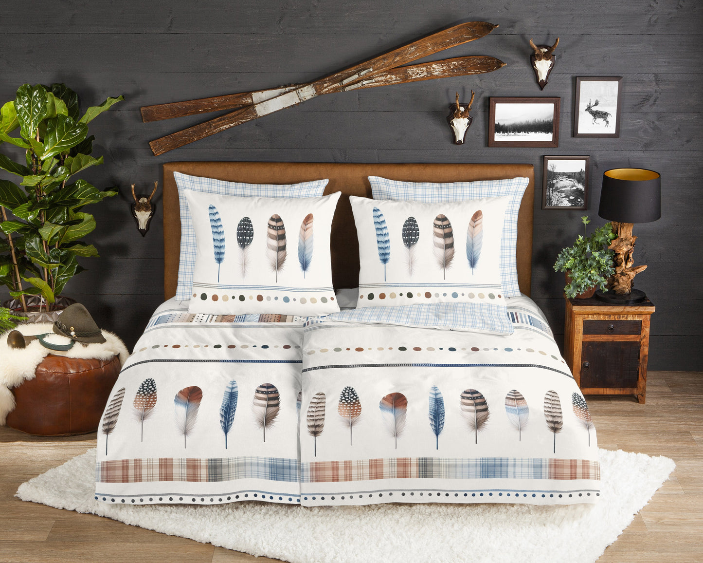 Dekbedovertrek Good Morning Flanel Niba - Duitsland 200x200 + 2* 80x80 cm