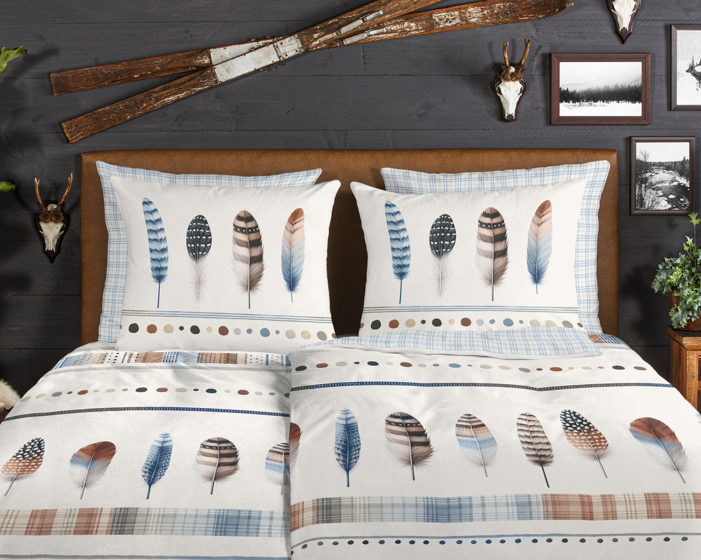 Dekbedovertrek Good Morning Flanel Niba - Duitsland 200x200 + 2* 80x80 cm
