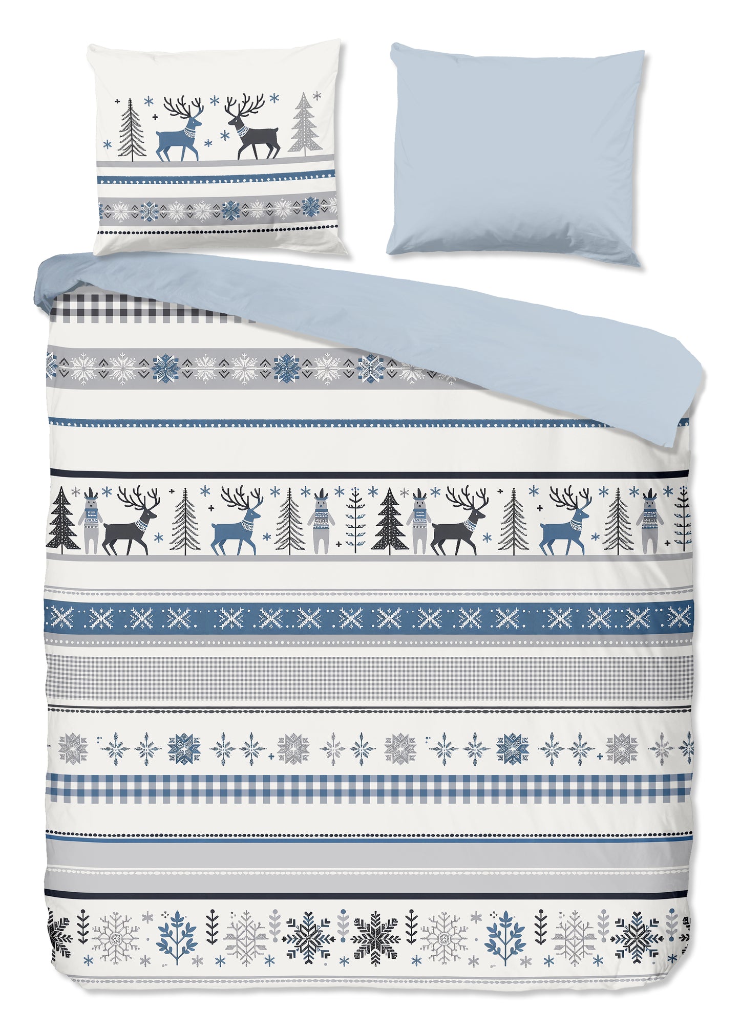 Dekbedovertrek Good Morning Flanel Aila - Lits jumeaux 240x200/220 cm