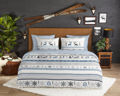 Dekbedovertrek Good Morning Flanel Aila - Lits jumeaux XL 260x200/220 cm