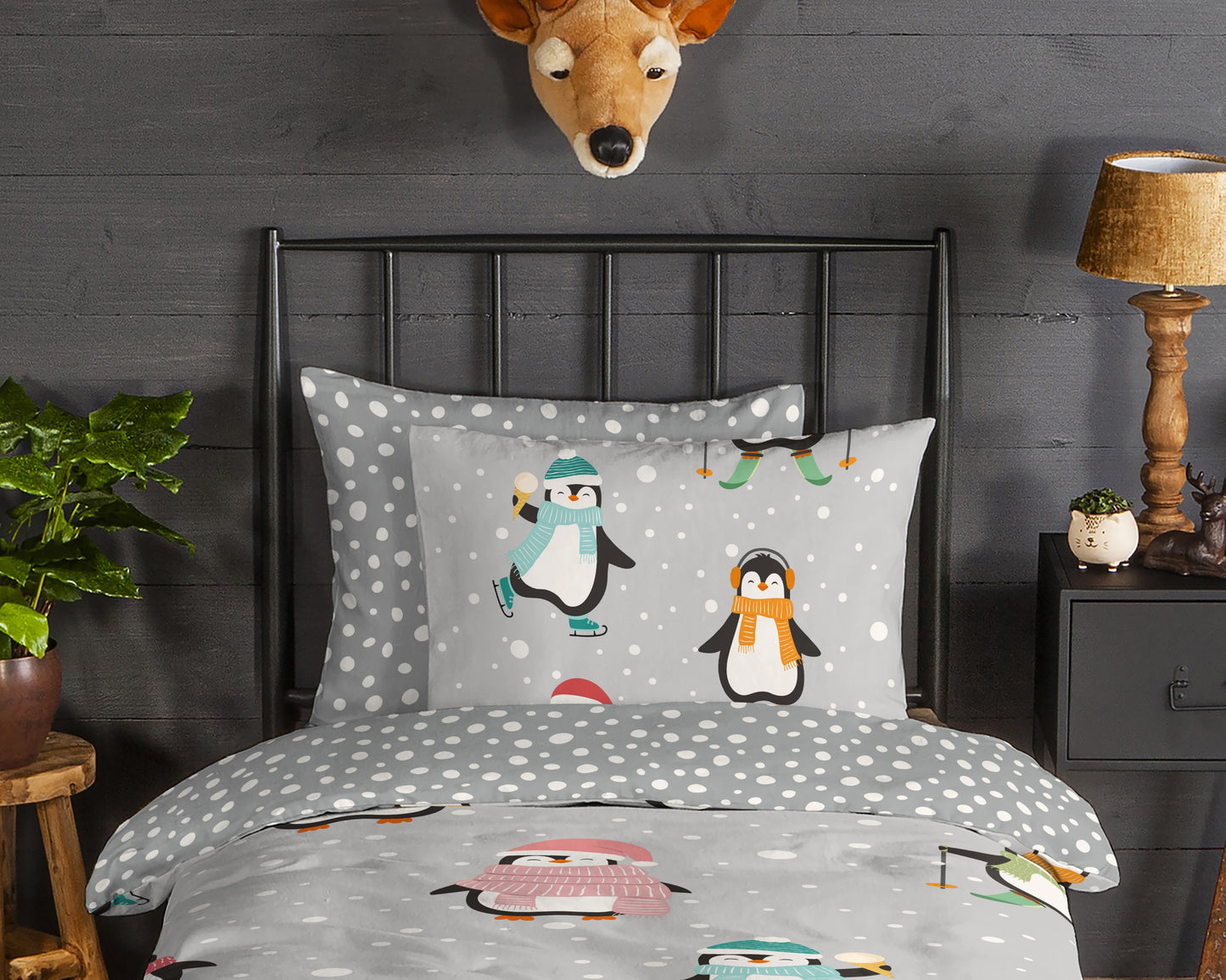 Kinderdekbedovertrek Good Morning Flanel Liam - 1 persoons 140Ã—200/220 cm