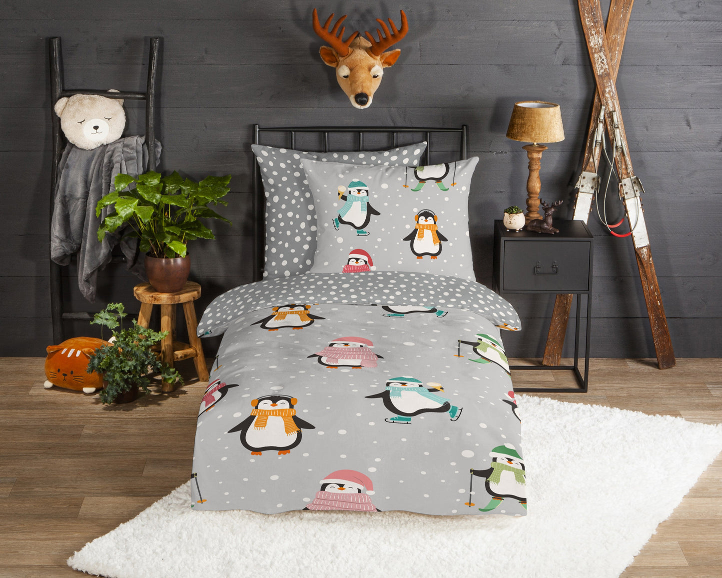 Kinderdekbedovertrek Good Morning Flanel Liam - Duitsland 135x200 + 1* 80x80 cm