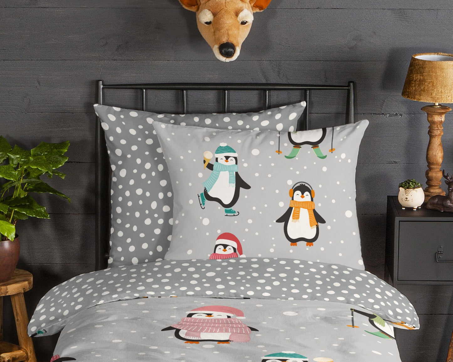 Kinderdekbedovertrek Good Morning Flanel Liam - Duitsland 135x200 + 1* 80x80 cm