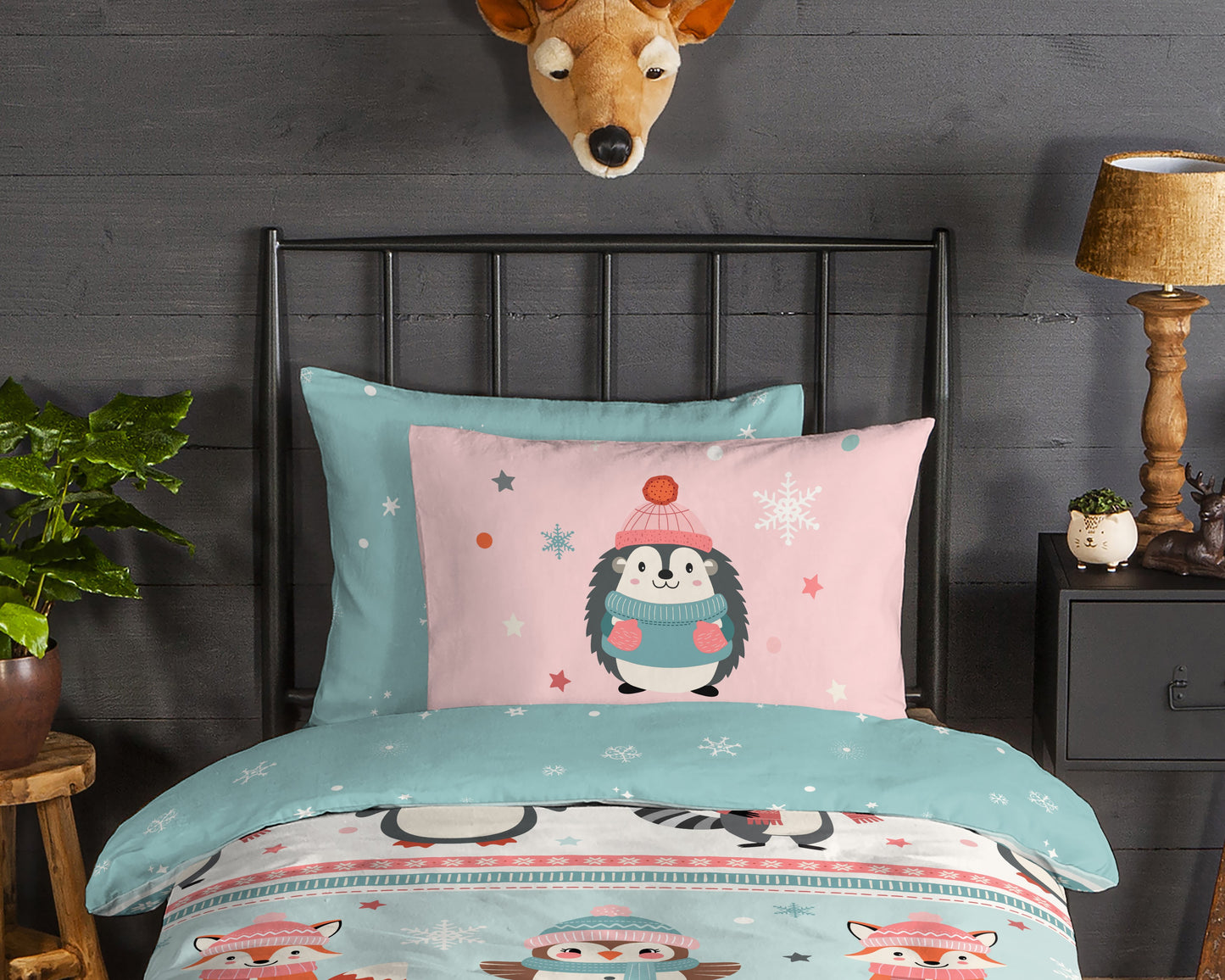 Kinderdekbedovertrek Good Morning Flanel Turr - 1 persoons 140Ã—200/220 cm