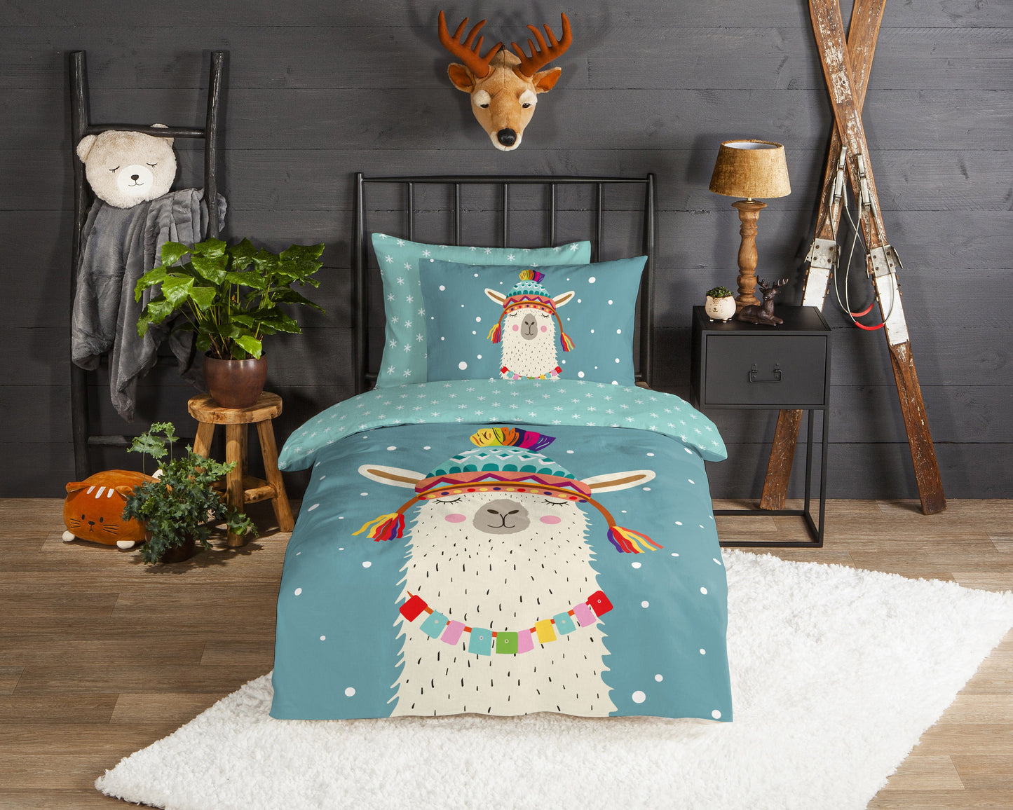 Kinderdekbedovertrek Good Morning Flanel Borax - 1 persoons 140Ã—200/220 cm