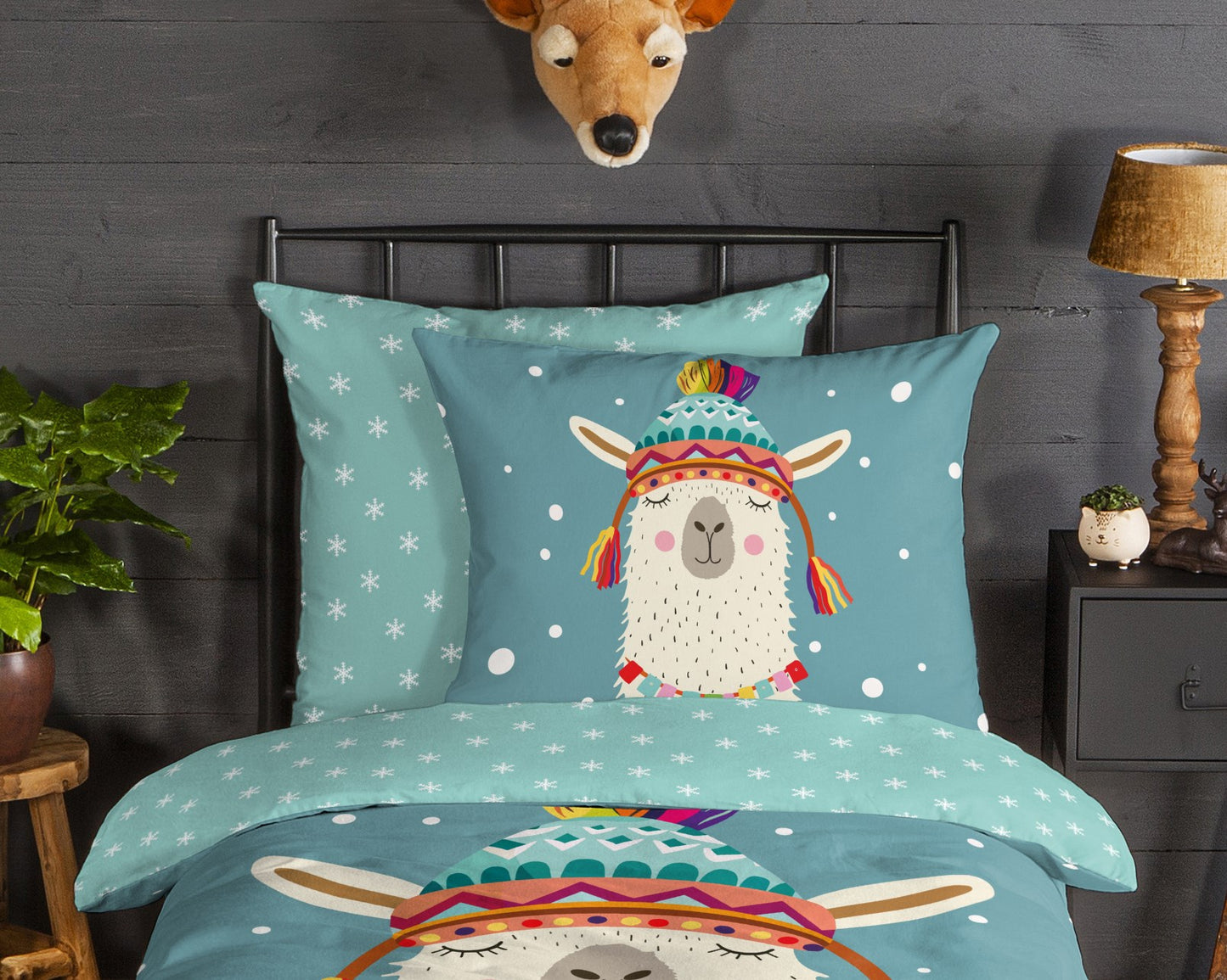 Kinderdekbedovertrek Good Morning Flanel Borax - Duitsland 135x200 + 1* 80x80 cm