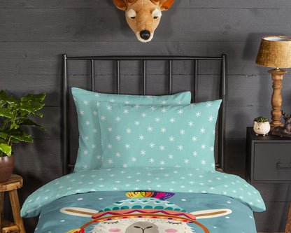 Kinderdekbedovertrek Good Morning Flanel Borax - Oostenrijk 140x200 + 1* 70x90 cm