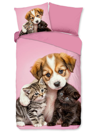 Kinderdekbedovertrek Pure microvezel Amis - 1 persoons 140Ã—200/220 cm