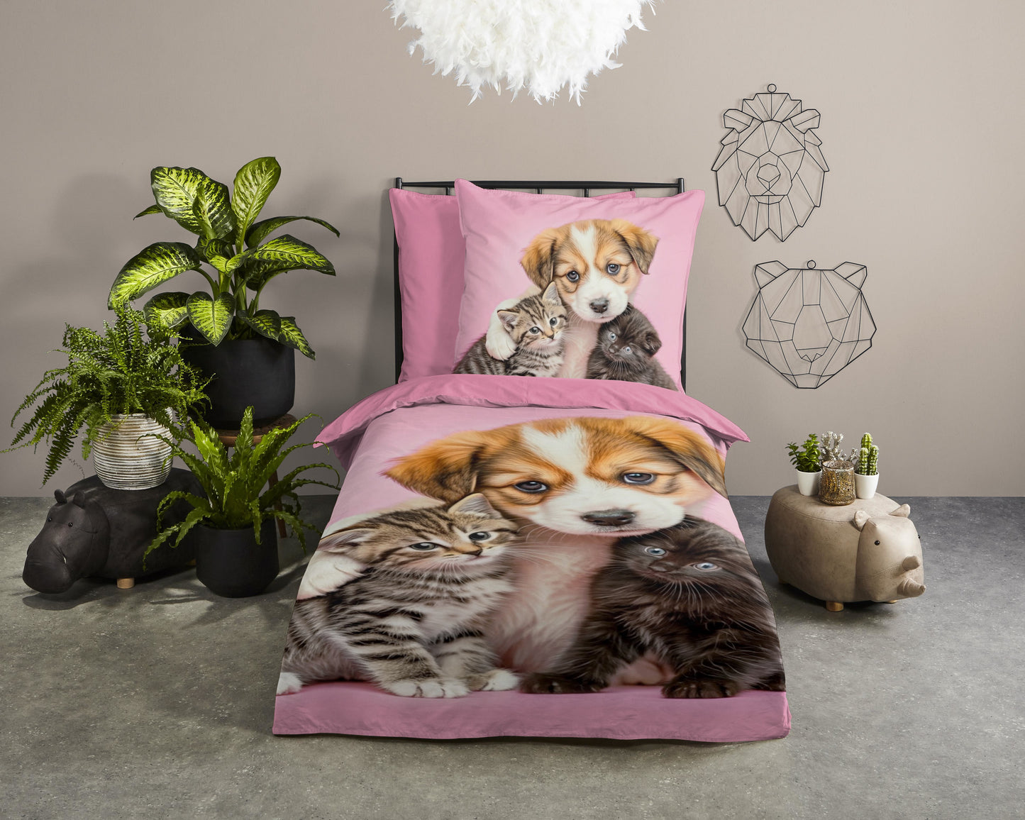 Kinderdekbedovertrek Pure microvezel Amis - Duitsland 135x200 + 1* 80x80 cm