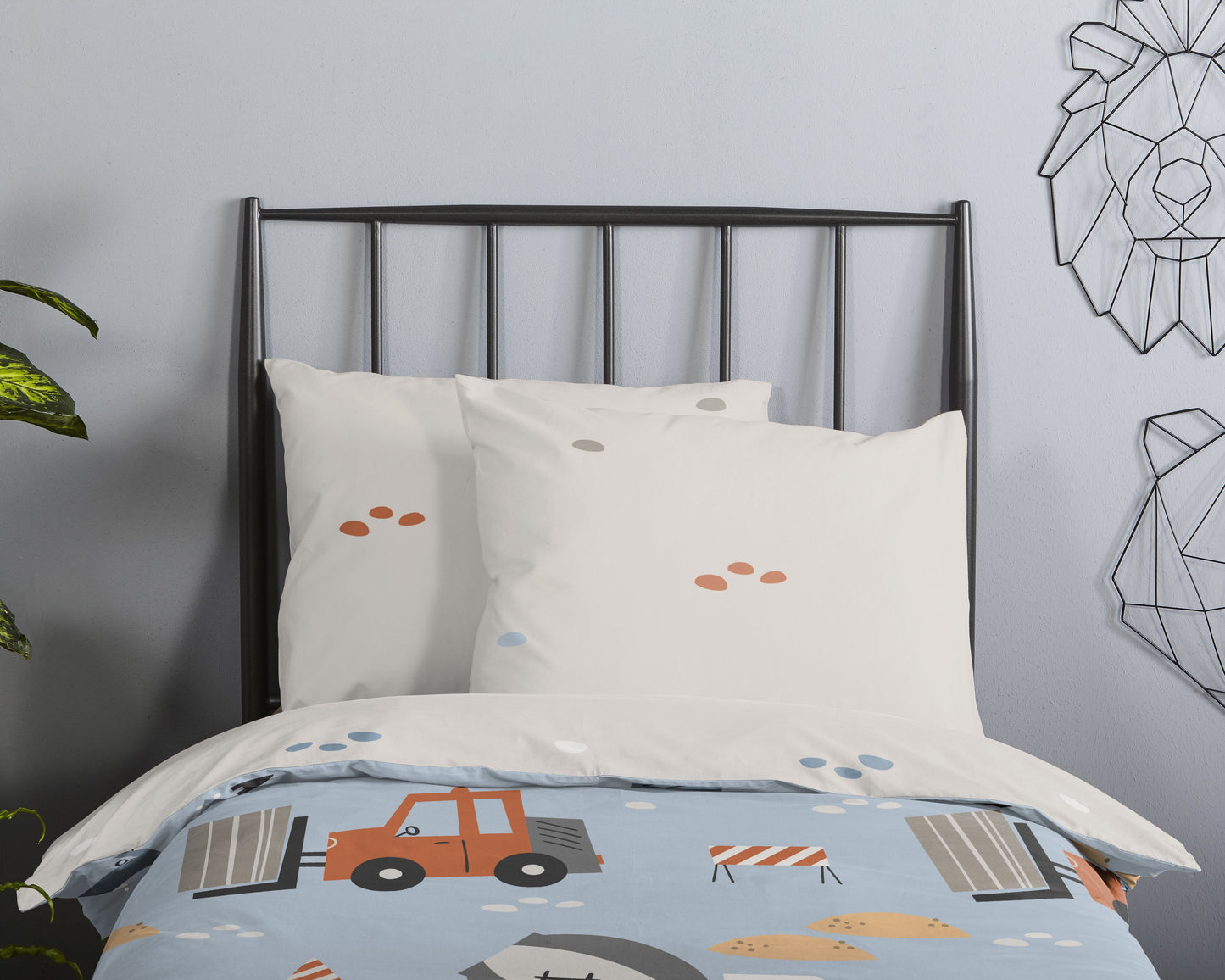 Kinderdekbedovertrek Good Morning Mack - Ledikant/ baby 100x135 cm