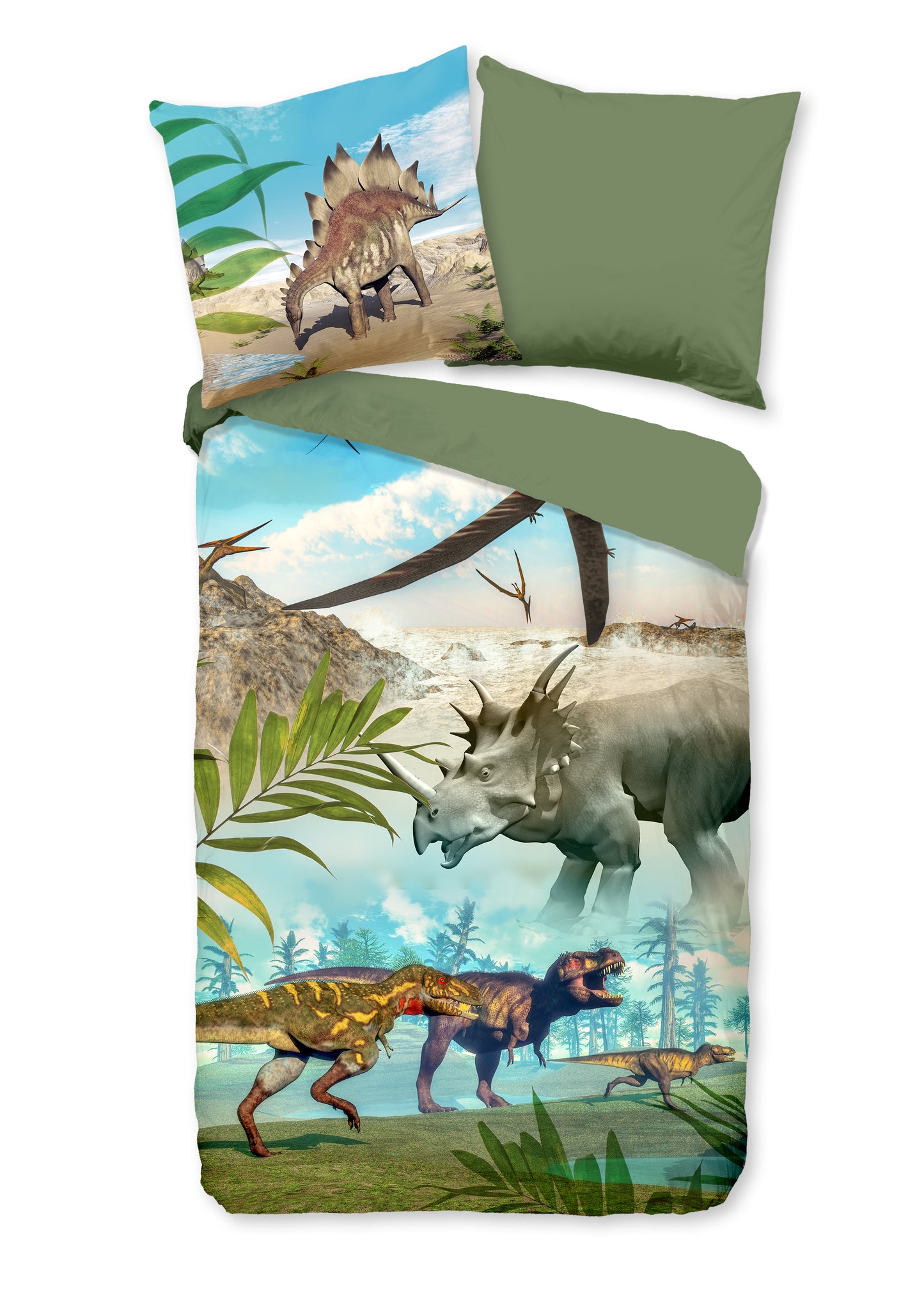 Kinderdekbedovertrek ZouZou Dinoworld - Duitsland 135x200 + 1* 80x80 cm