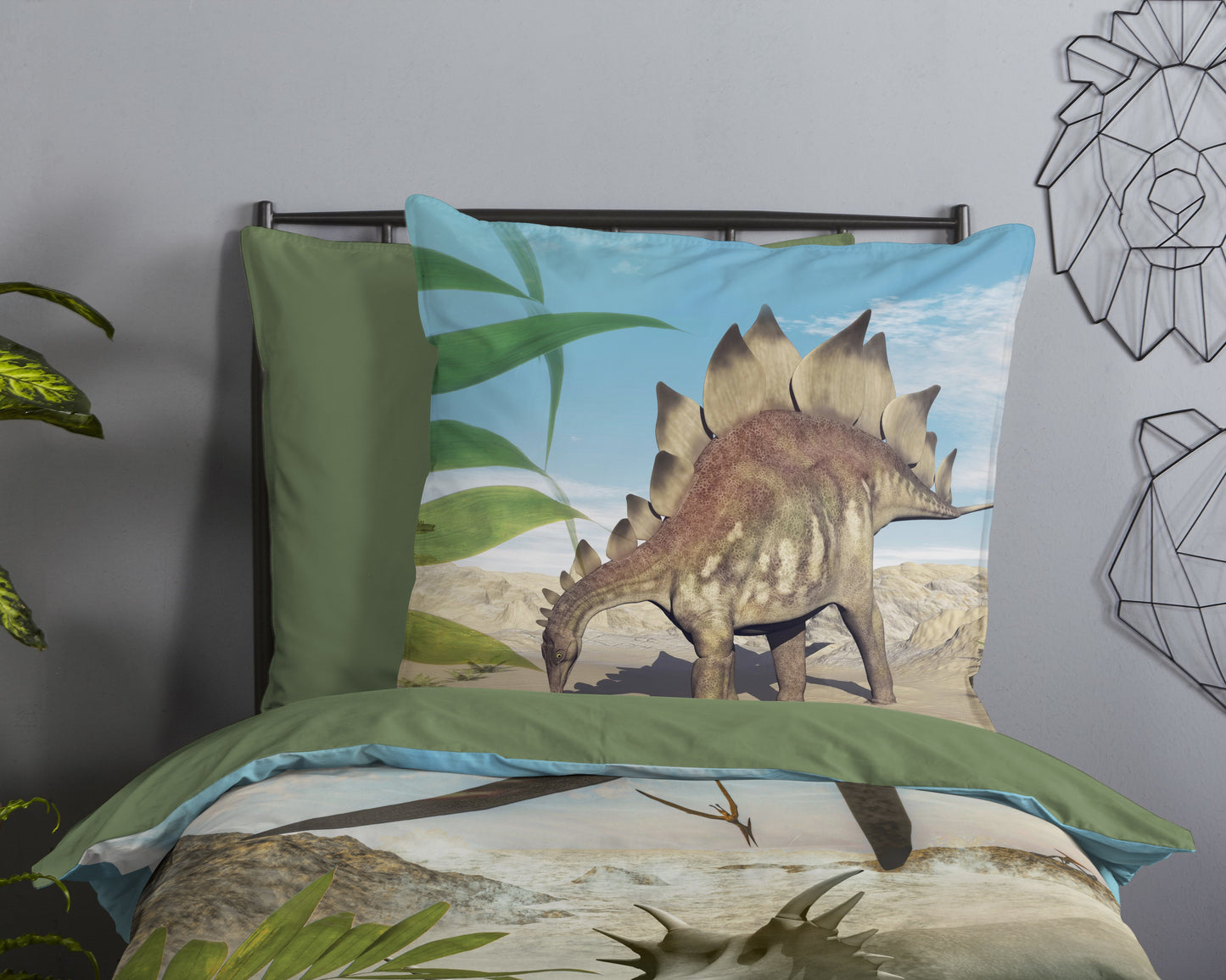 Kinderdekbedovertrek ZouZou Dinoworld - Duitsland 135x200 + 1* 80x80 cm