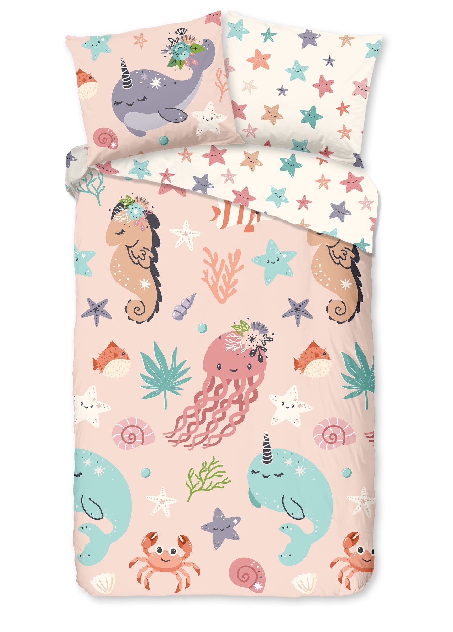 Kinderdekbedovertrek Good Morning Loua - 1 persoons 140Ã—200/220 cm