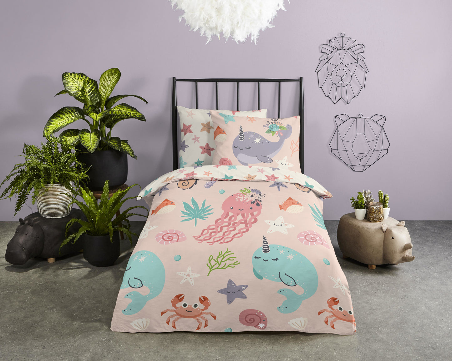 Kinderdekbedovertrek Good Morning Loua - 1 persoons 140Ã—200/220 cm