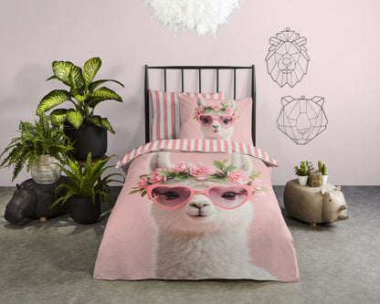 Kinderdekbedovertrek Pure Moni - 1 persoons 140Ã—200/220 cm