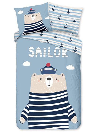 Kinderdekbedovertrek Good Morning Captain - 1 persoons 140Ã—200/220 cm