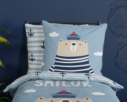 Kinderdekbedovertrek Good Morning Captain - Duitsland 135x200 + 1* 80x80 cm