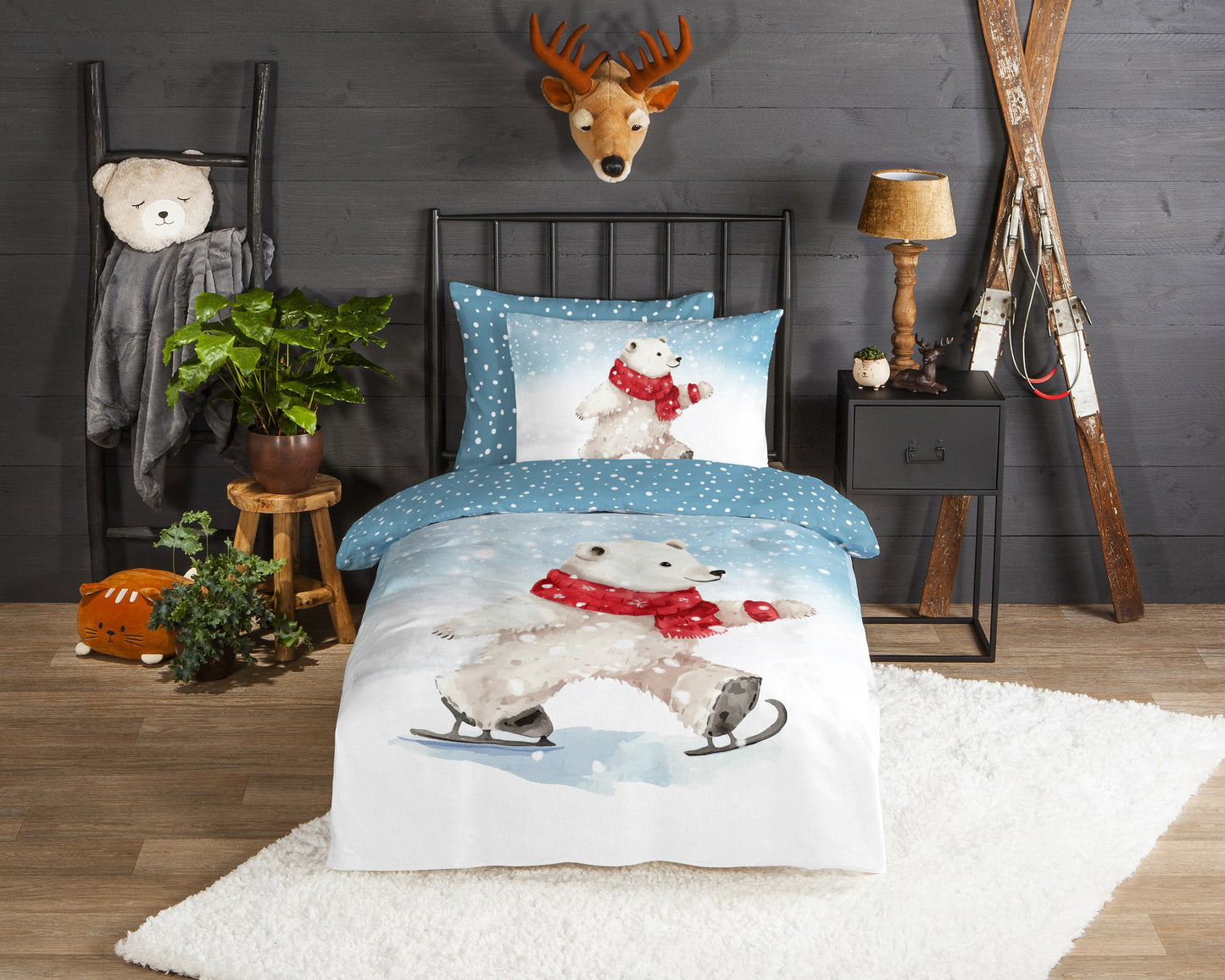 Kinderdekbedovertrek Good Morning Oleg flanel - 1 persoons 140Ã—200/220 cm