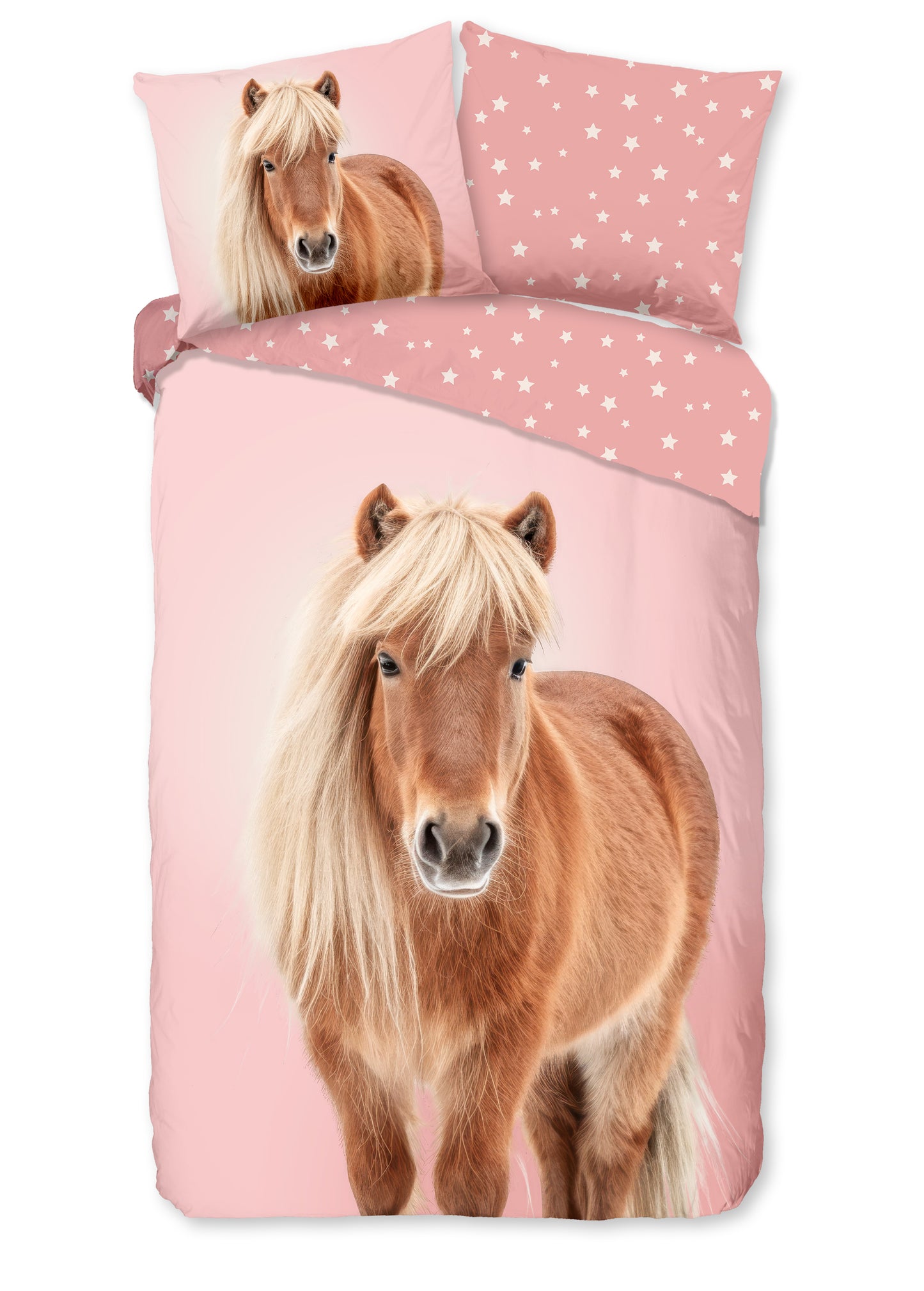 Kinderdekbedovertrek Good Morning Caitlin flanel - 1 persoons 140Ã—200/220 cm