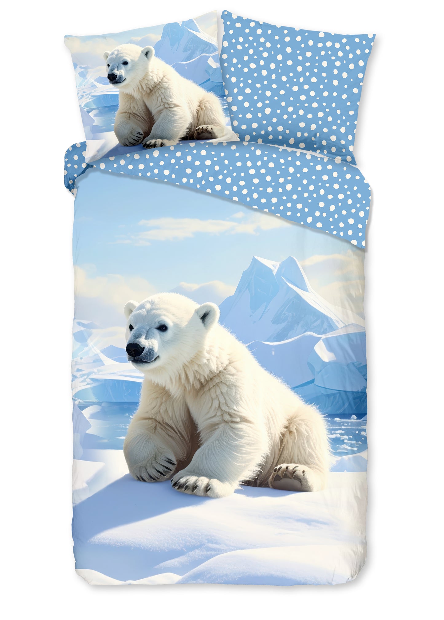 Kinderdekbedovertrek Good Morning Emric flanel - 1 persoons 140Ã—200/220 cm