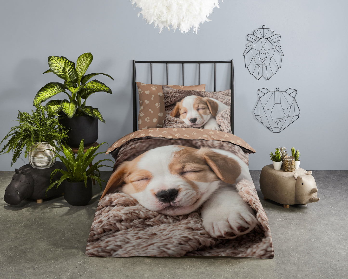 Kinderdekbedovertrek Good Morning Bas - 1 persoons 140Ã—200/220 cm