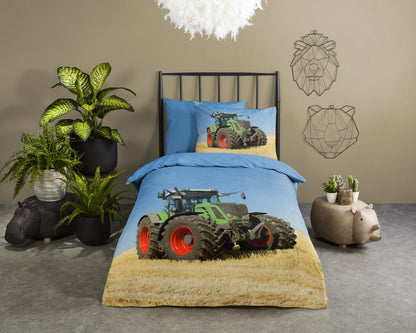 Kinderdekbedovertrek Good Morning Tractor - 1 persoons 140Ã—200/220 cm