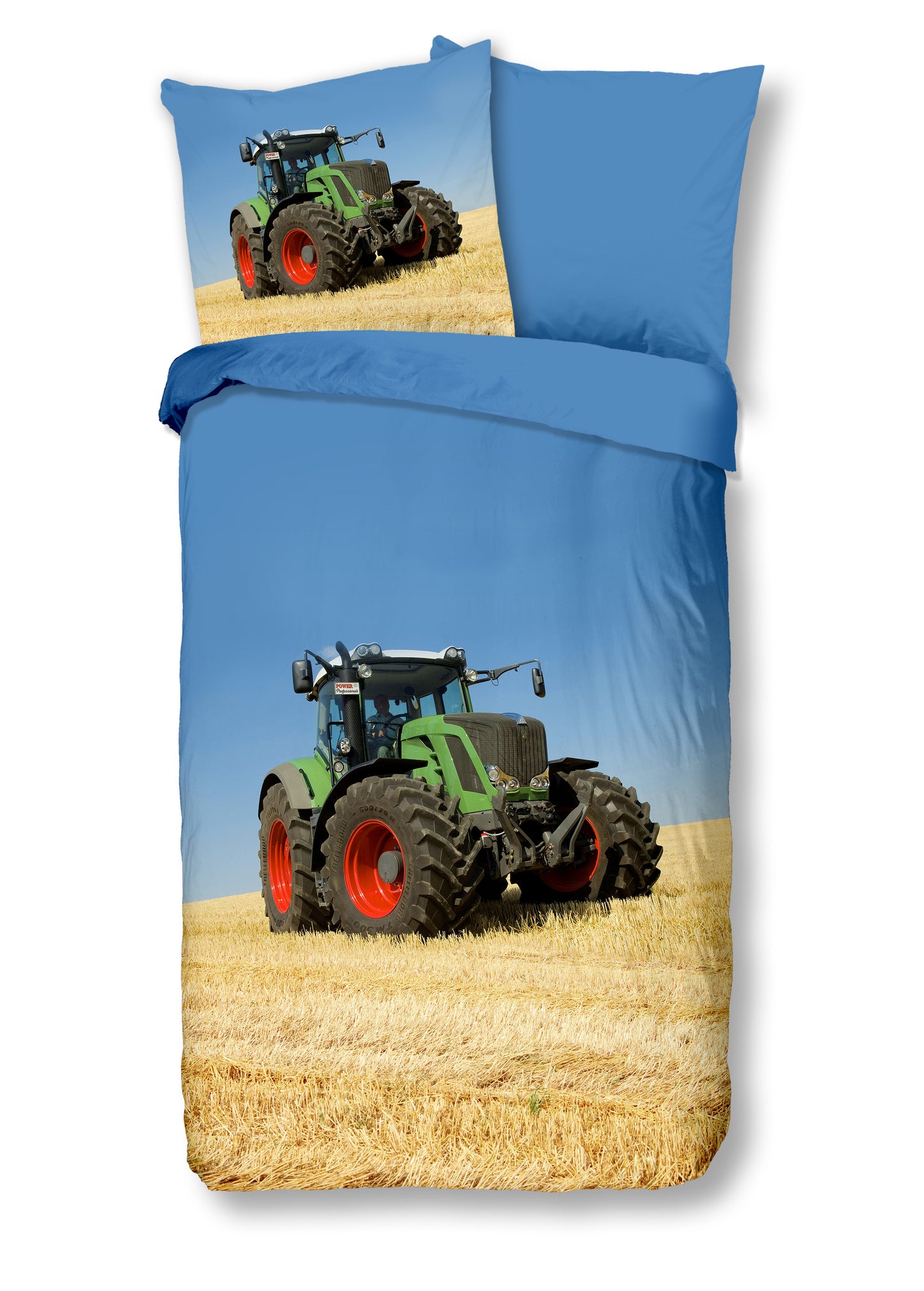 Kinderdekbedovertrek Good Morning Tractor - Duitsland 135x200 + 1* 80x80 cm
