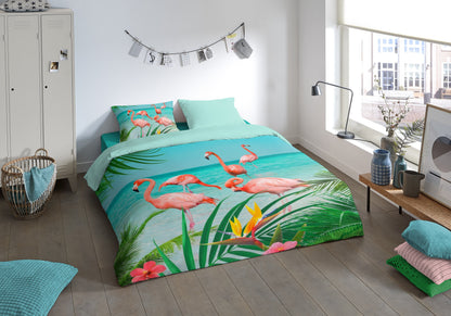 Dekbedovertrek Pure microvezel Flamingo