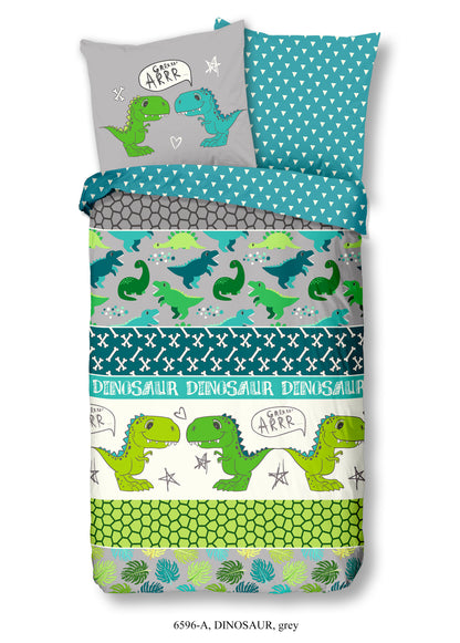 Kinderdekbedovertrek Good Morning Dinosaur - Duitsland 135x200 + 1* 80x80 cm