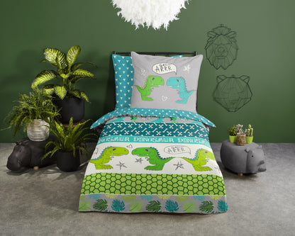 Kinderdekbedovertrek Good Morning Dinosaur - Duitsland 135x200 + 1* 80x80 cm