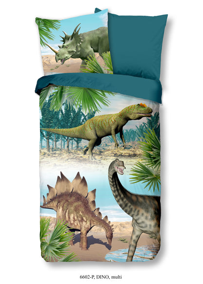 Kinderdekbedovertrek Good Morning Dino - Duitsland 135x200 + 1* 80x80 cm