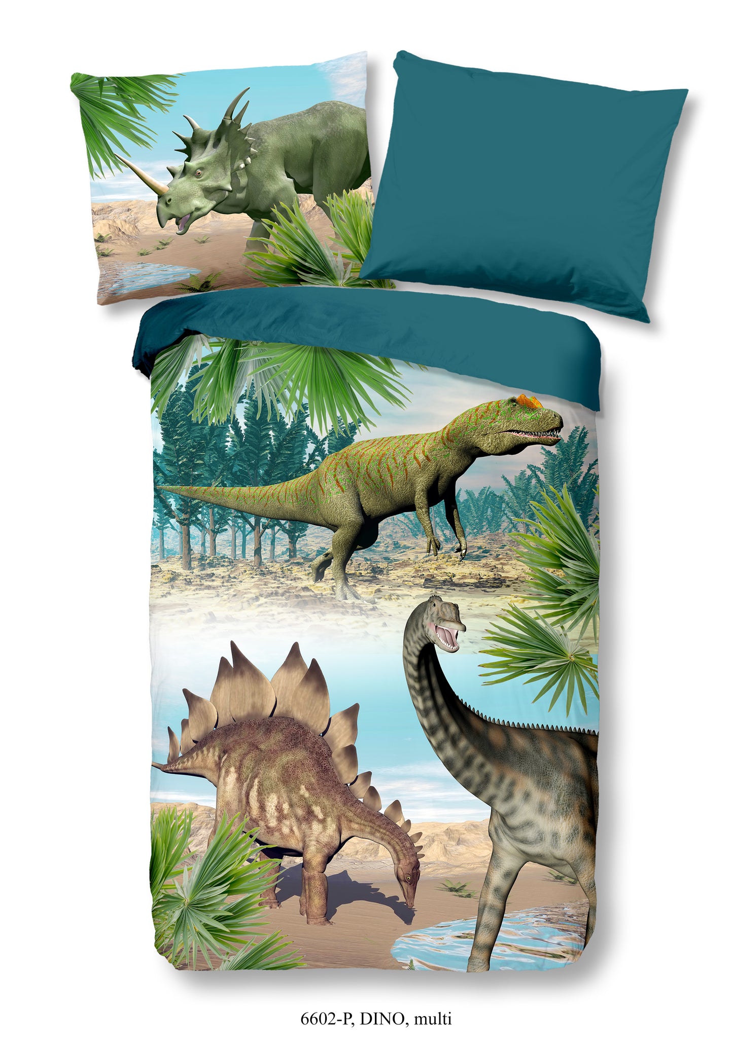 Kinderdekbedovertrek Good Morning Dino - Oostenrijk 140x200 + 1* 70x90 cm